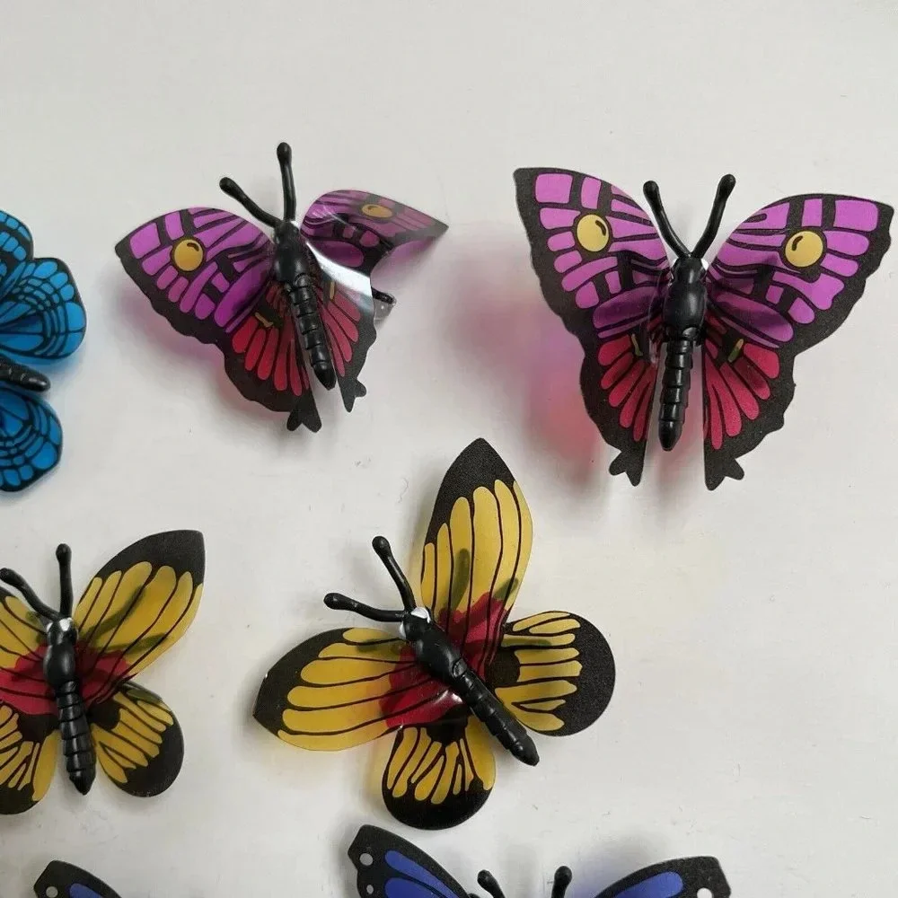 Plastic Butterfly Monarch Insect 10 Pieces Arts Crafts Garden Home Decor Learn